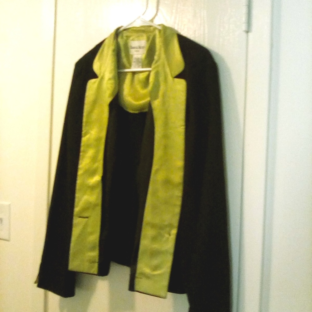 Danny and Nicole black and green suit jacket